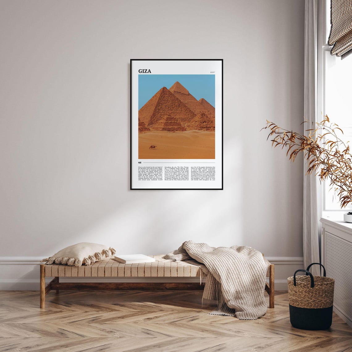 Giza Egypt Great Pyramids Desert Historic Ancient View Poster - Image 4