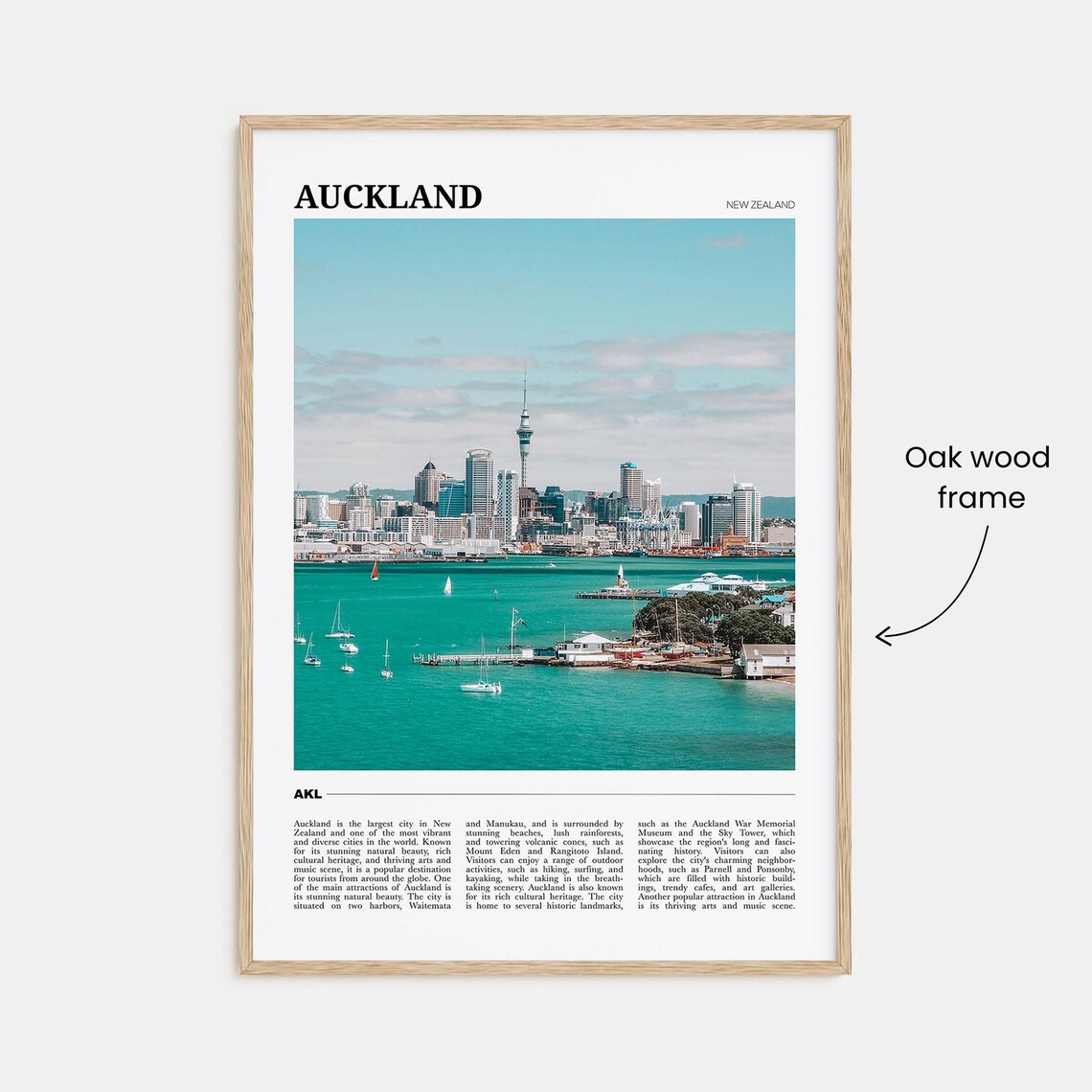 Auckland New Zealand Photo Travel Poster - Image 3