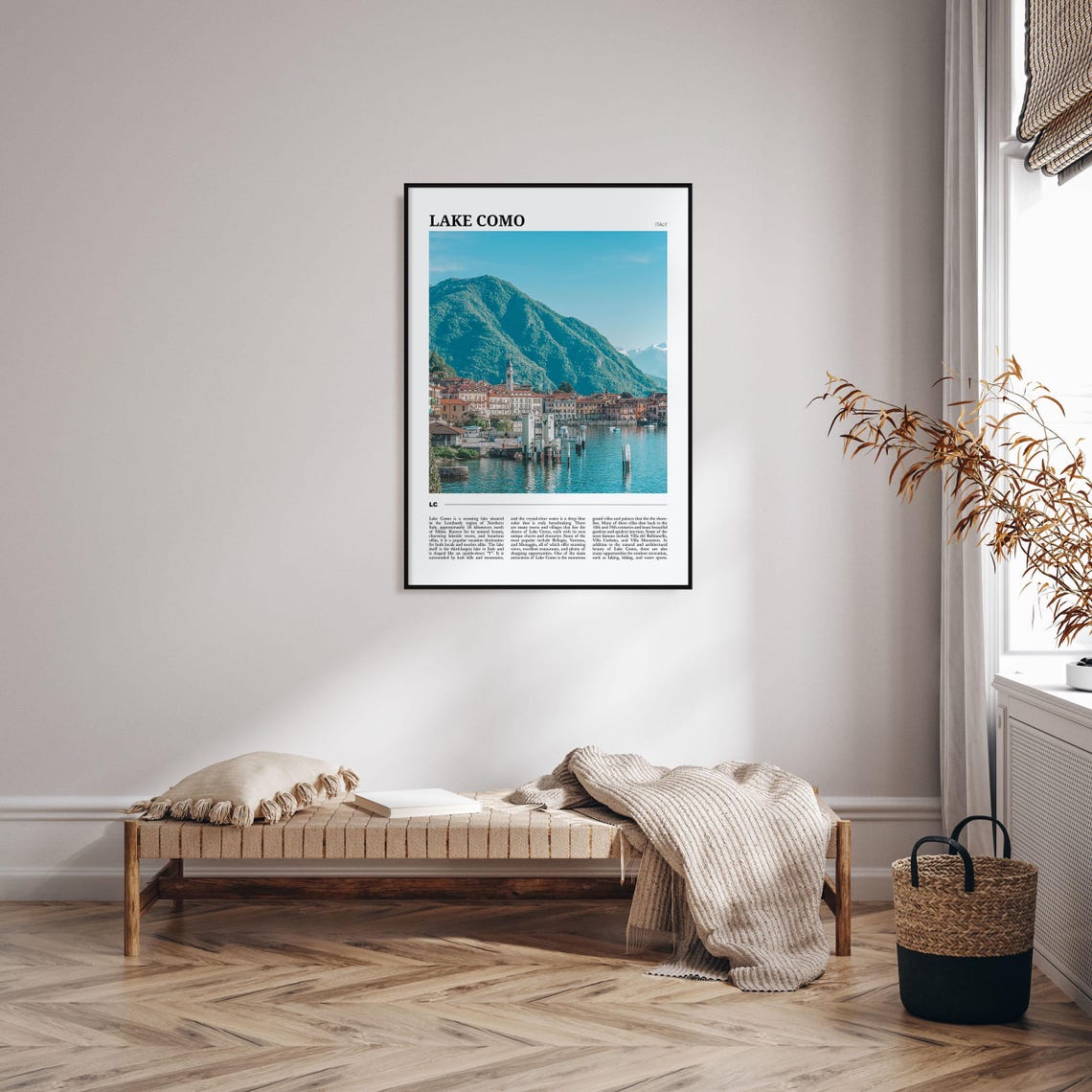 Lake Como Italy Scenic Lakeside Town Mountain View Travel Poster - Image 4
