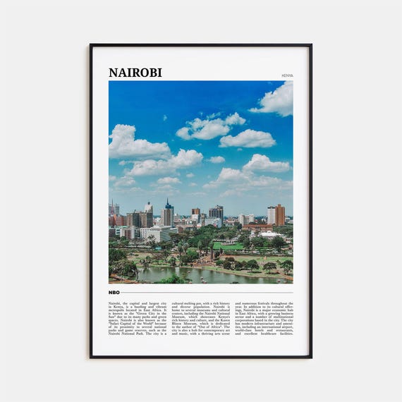 Nairobi Travel Poster Nairobi Wall Art Nairobi Poster Print Nairobi Photo Nairobi Decor Kenya