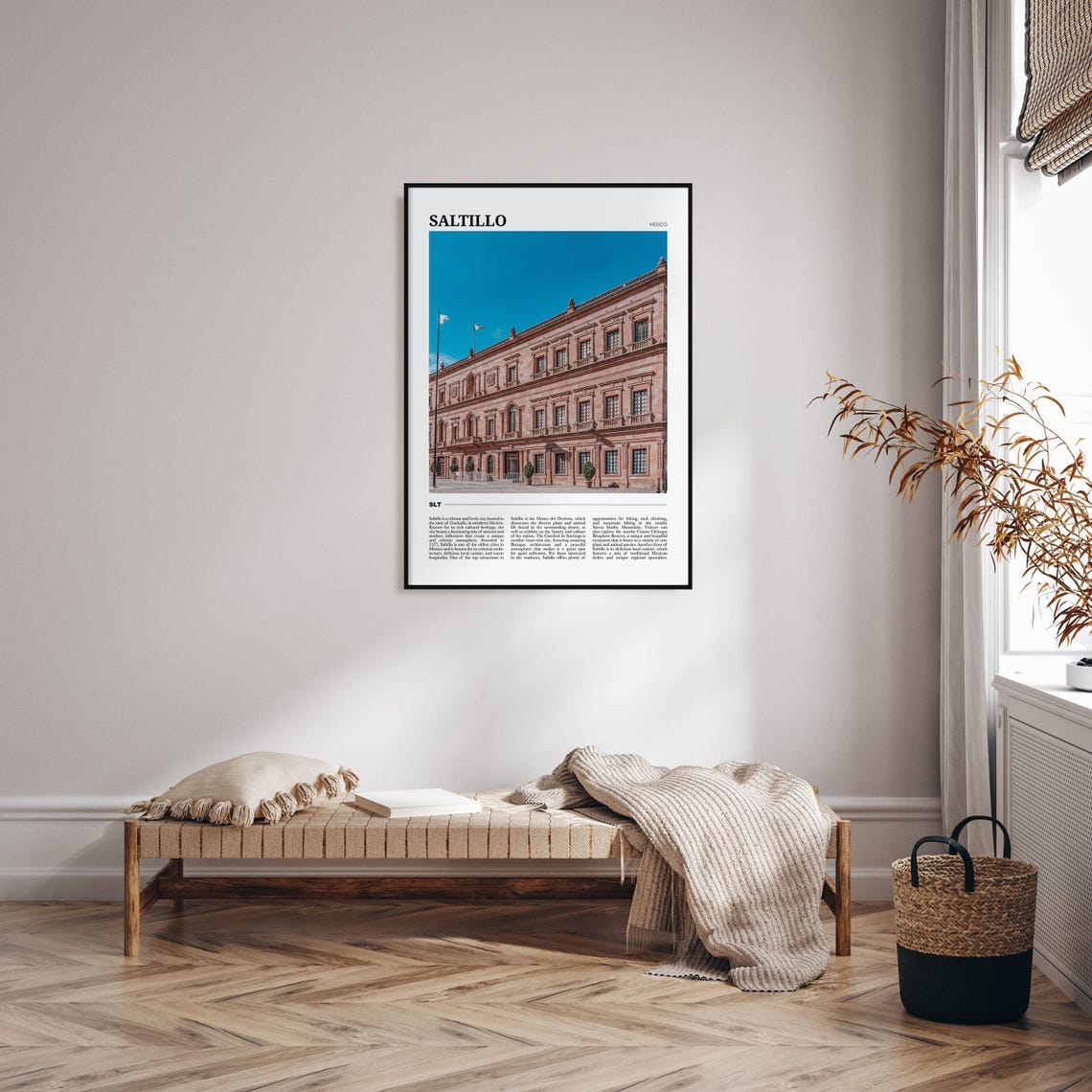 Saltillo Mexico Pink Colonial Architecture Travel Photo Poster - Image 4