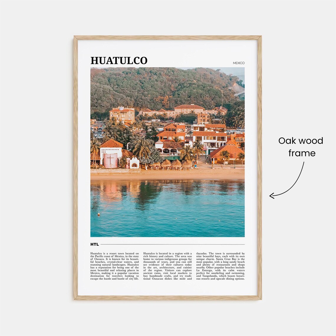 Huatulco Travel Poster, Mexico Wall Art Print - Image 3