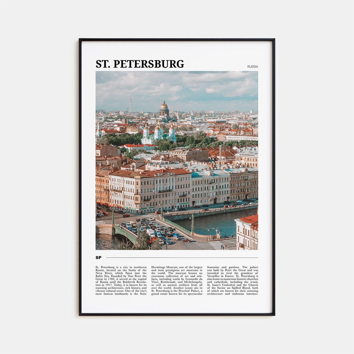 St Petersburg Travel Poster Russia St Petersburg Wall Art St Petersburg Poster Print St Petersburg Photo St Petersburg Decor Russia