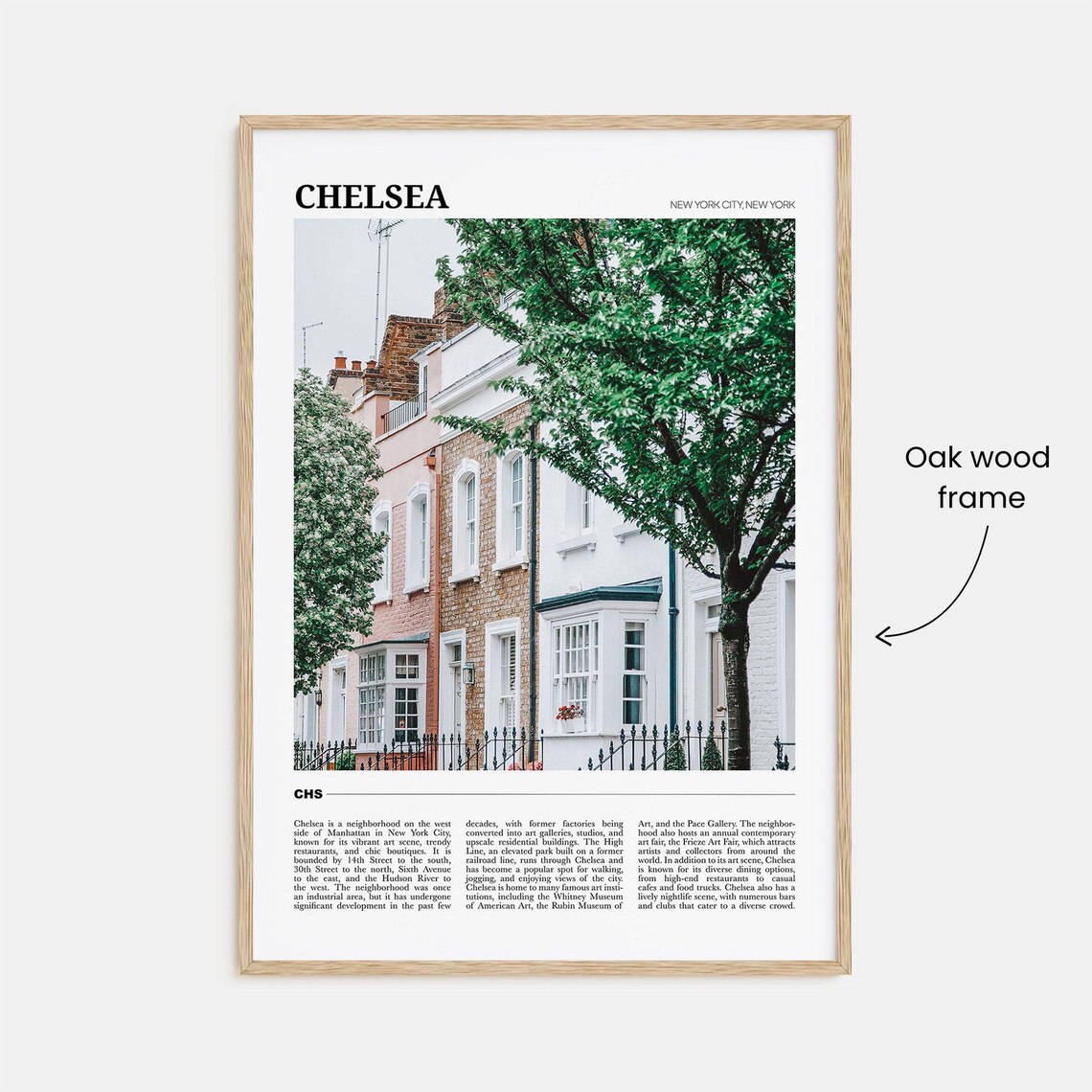 Chelsea New York City Townhouse Street Travel Poster Photo Art - Image 3