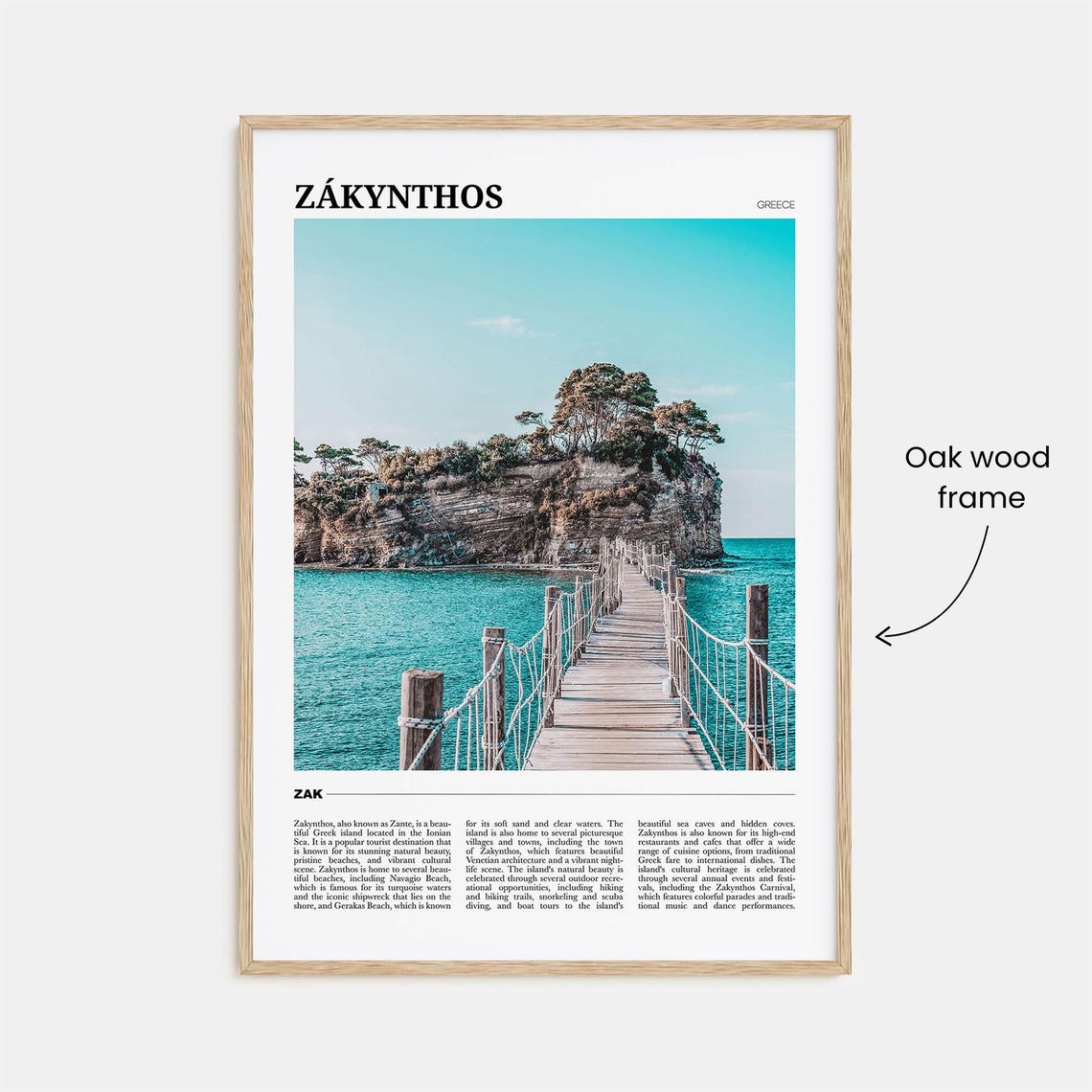 Zakynthos Photo Greece Wall Art Print - Image 3
