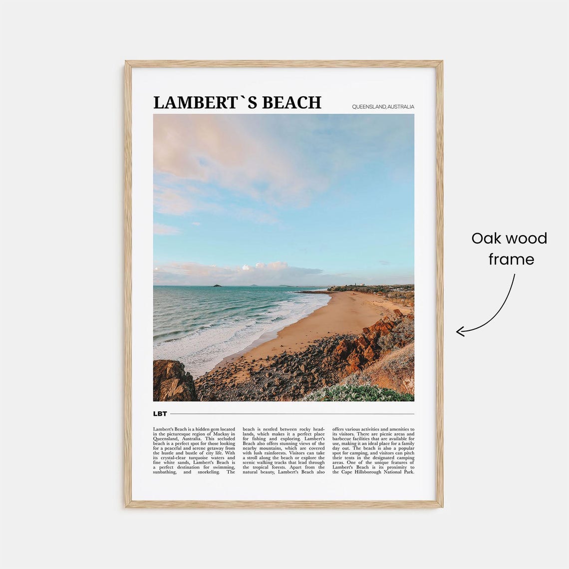 Lamberts Beach Queensland Australia Tropical Shoreline Travel Poster - Image 3