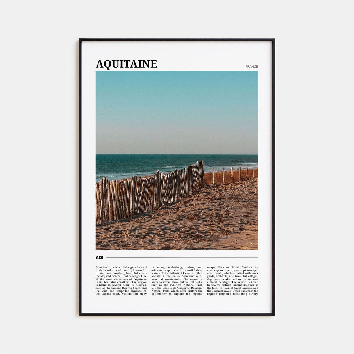 Aquitaine Travel Poster Aquitaine Wall Art Aquitaine Poster Print Aquitaine Photo Aquitaine Decor France