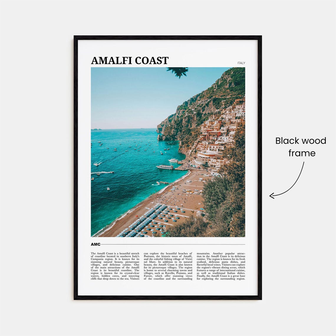 Amalfi Coast Italy Travel Poster - Image 2