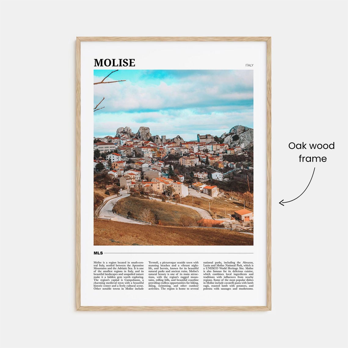 Molise Italy Medieval Hill Town Rocky Peaks Travel Poster Series - Image 3