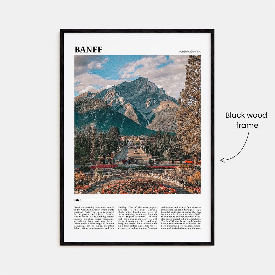 Banff Alberta Canada Scenic Mountain Town Photo Vintage Travel Poster - Image 2