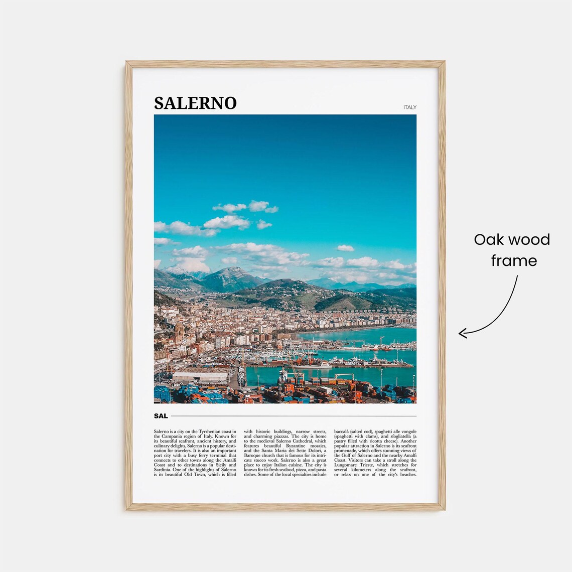 Salerno Travel Poster, Italy Wall Art Print - Image 3