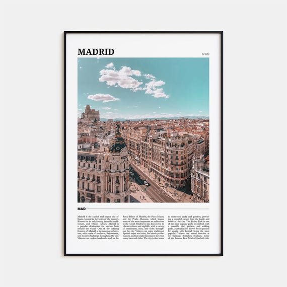 Madrid Photo Spain Travel Poster