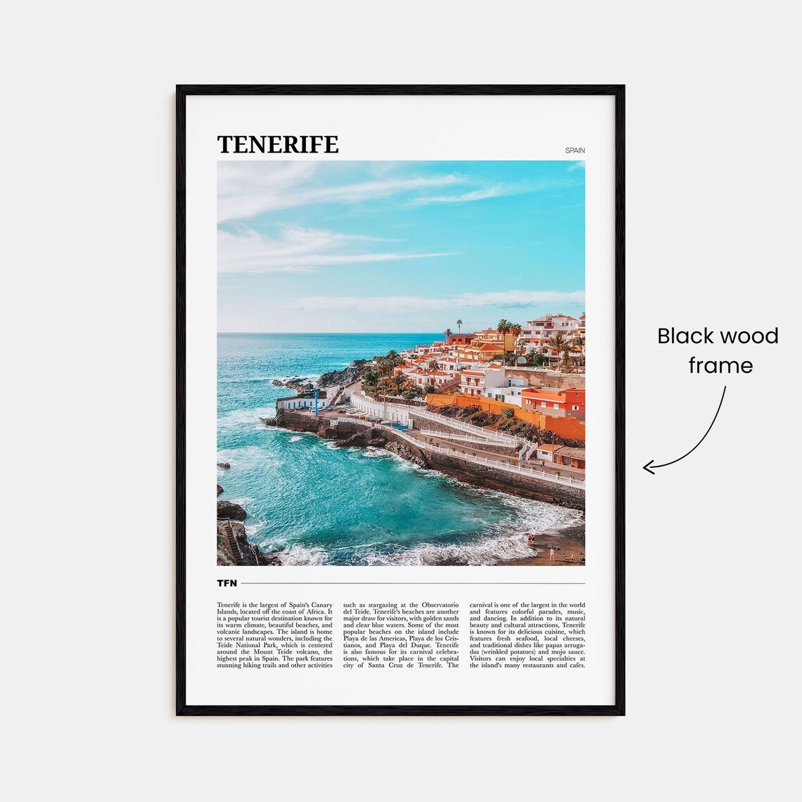 Tenerife Travel Poster, Spain Wall Art Print - Image 2