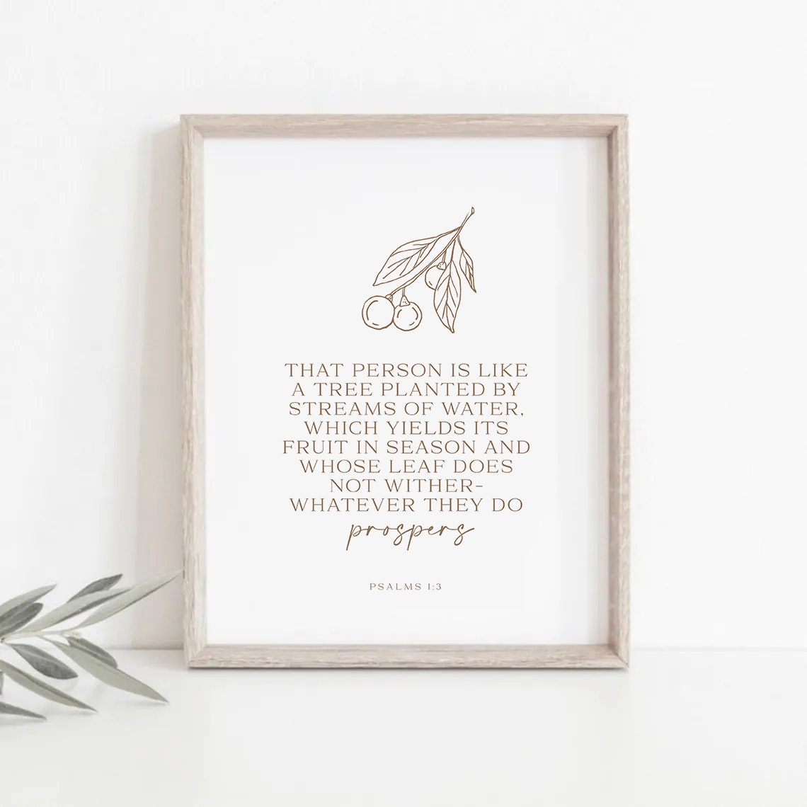 Psalm 13 Wall Art Christian Wall Art Bible Verse Gift For Christians Baptism Gift Christian Home Wall Art - Image 3
