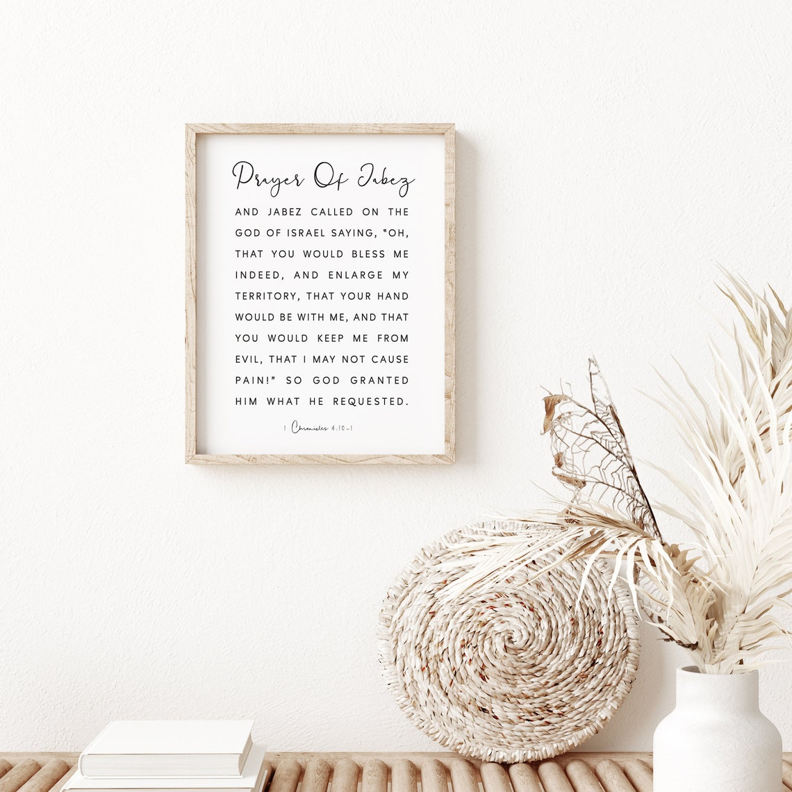 Prayer Of Jabez 1 Chronicles 4 10 11 Scripture Blessing Poster - Image 3