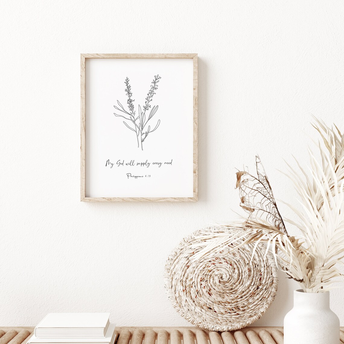 Philippians 4:19 Bible Verse Scripture Wall Art - Image 3