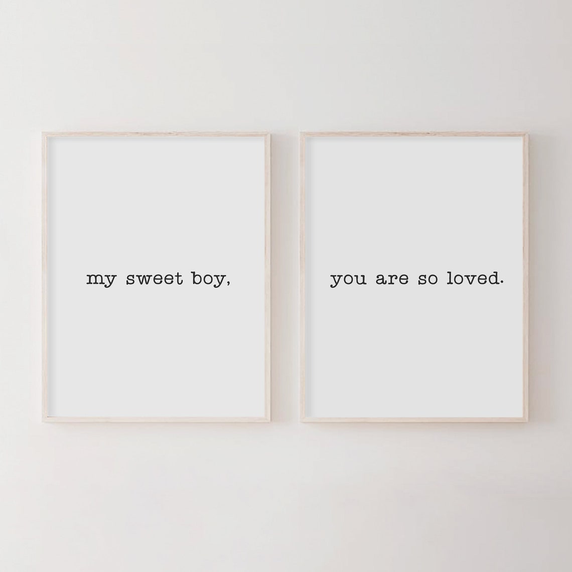 My Sweet Boy Nursery Quote Art Print