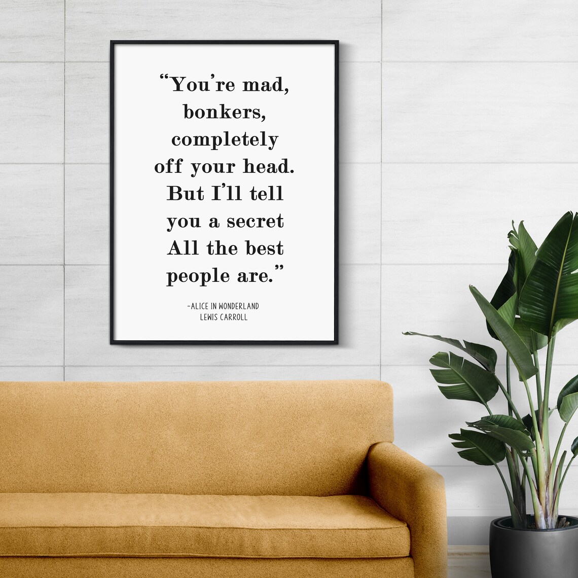 Alice In Wonderland Quote Art Print, Mad Hatter - Image 3
