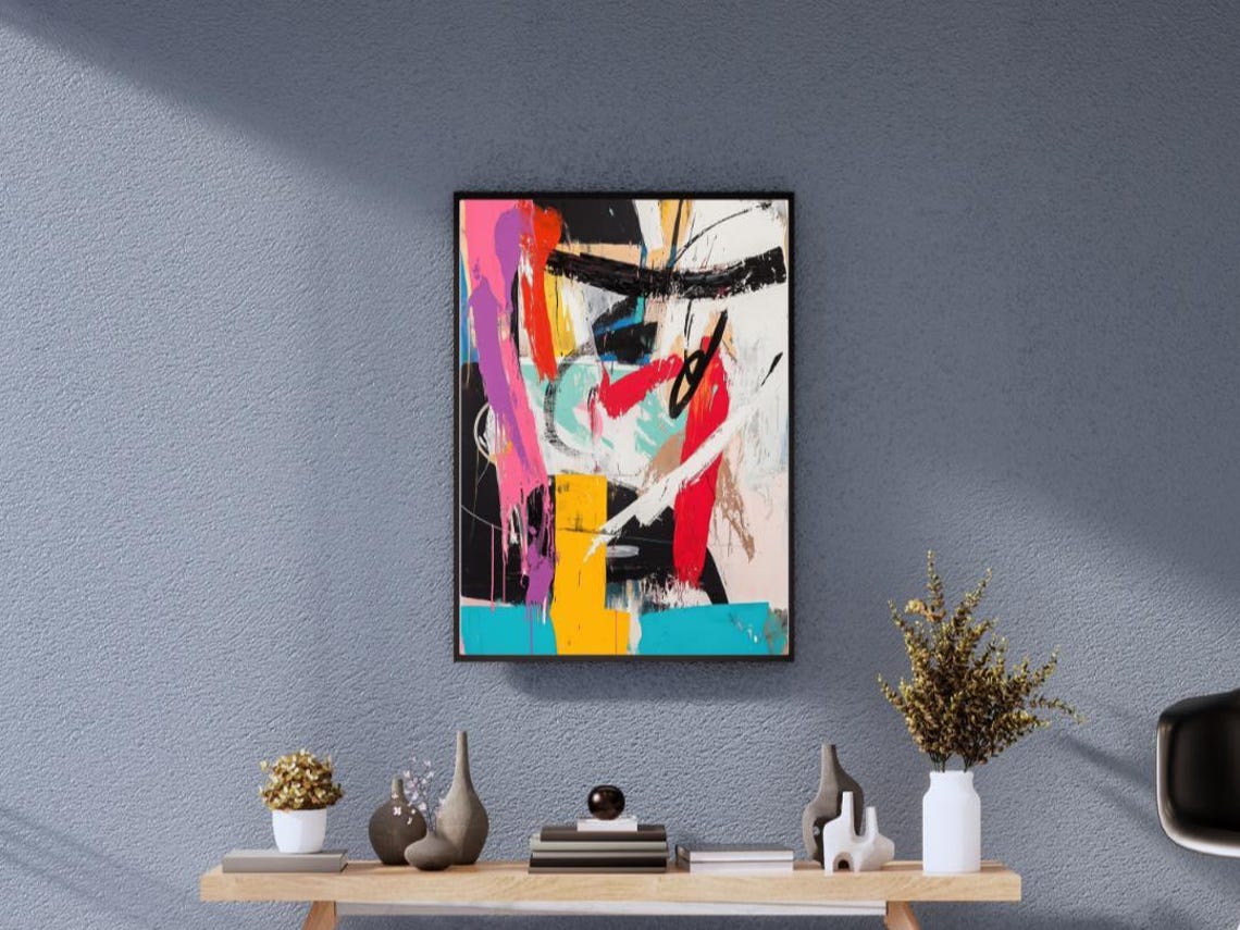 Bold Abstract Color Splash Modern Expressionist Wall Art Print - Image 4
