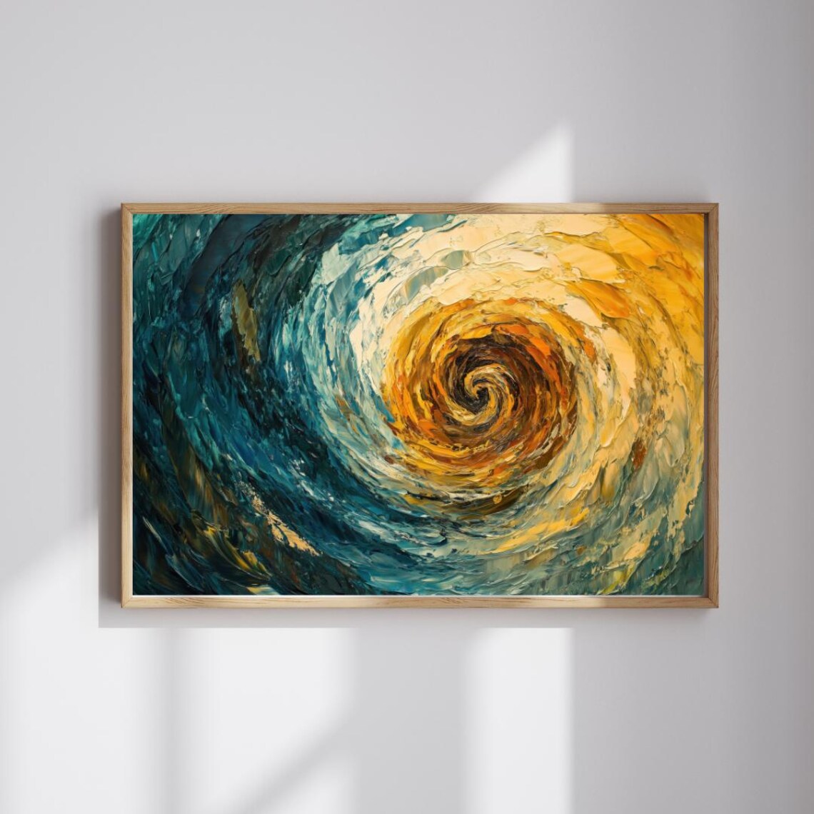 Golden Spiral Abstract Energy Vortex, Zen Inspired Art Print