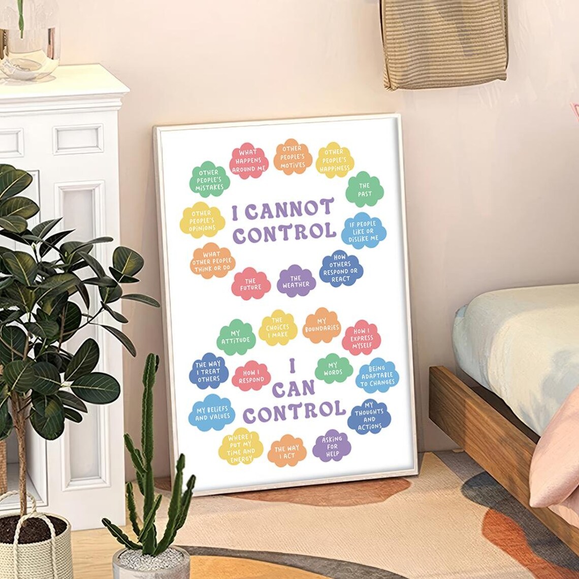 What I Can and Cannot Control Quote Art Print