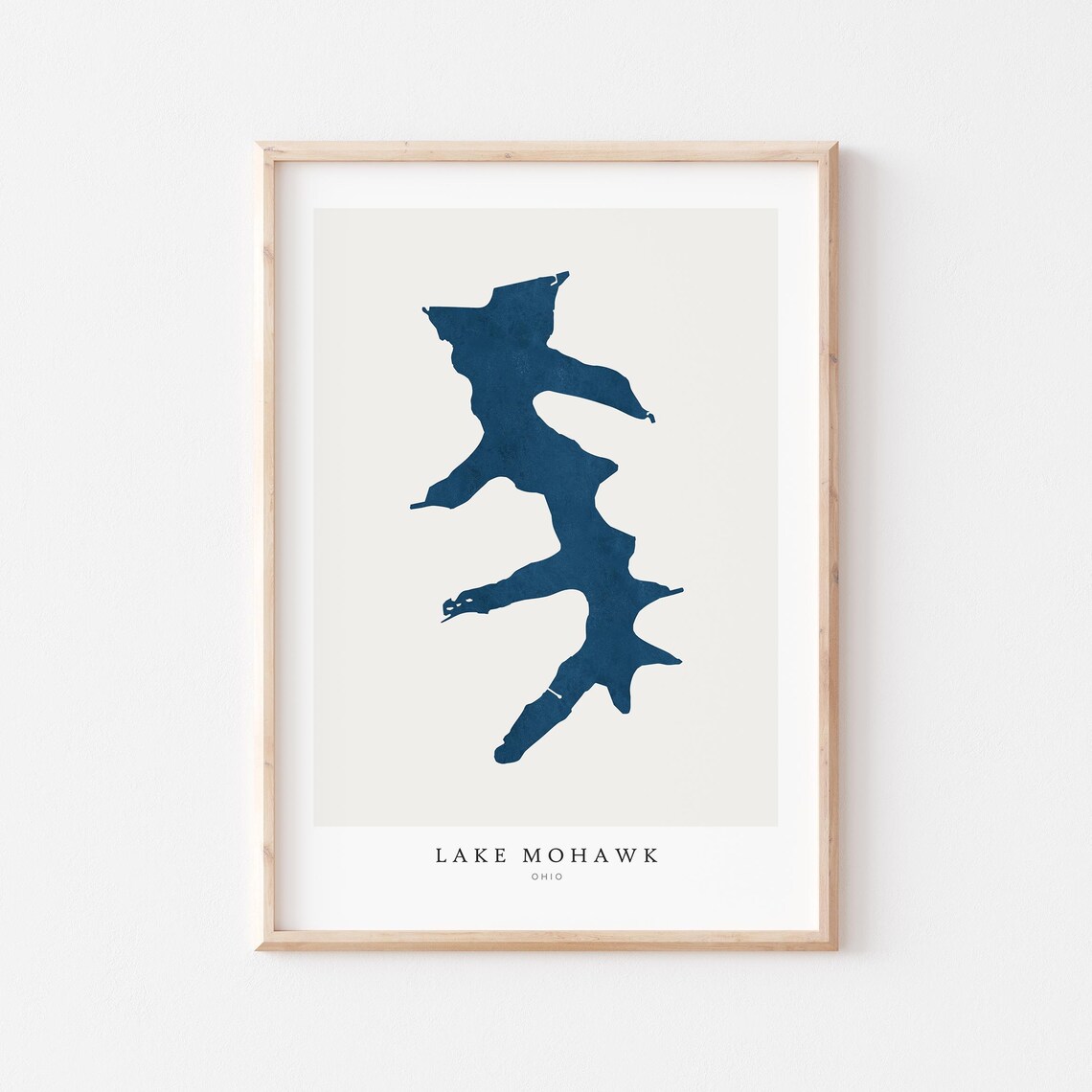 Lake Mohawk Print Poster Art Wall Map House Gift Ohio