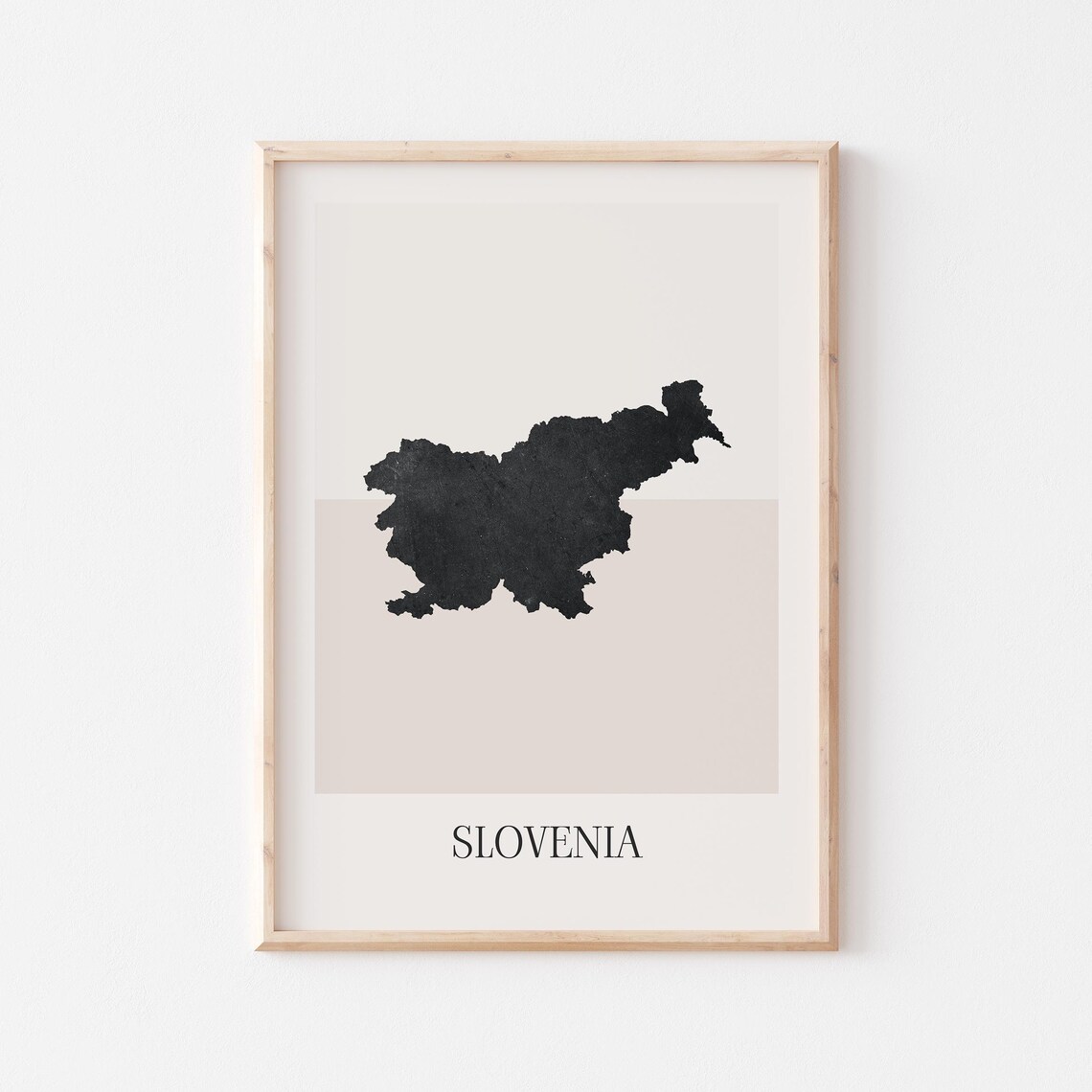 Slovenia Map Poster Print Minimalist Boho Wall Art Decor For Home Or Gift