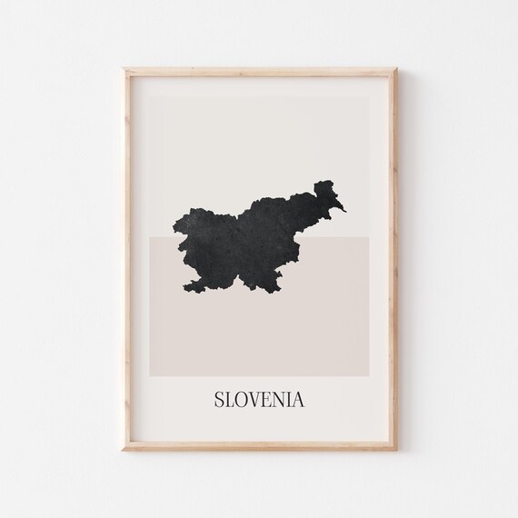 Slovenia Map Poster Print Minimalist Boho Wall Art Decor For Home Or Gift