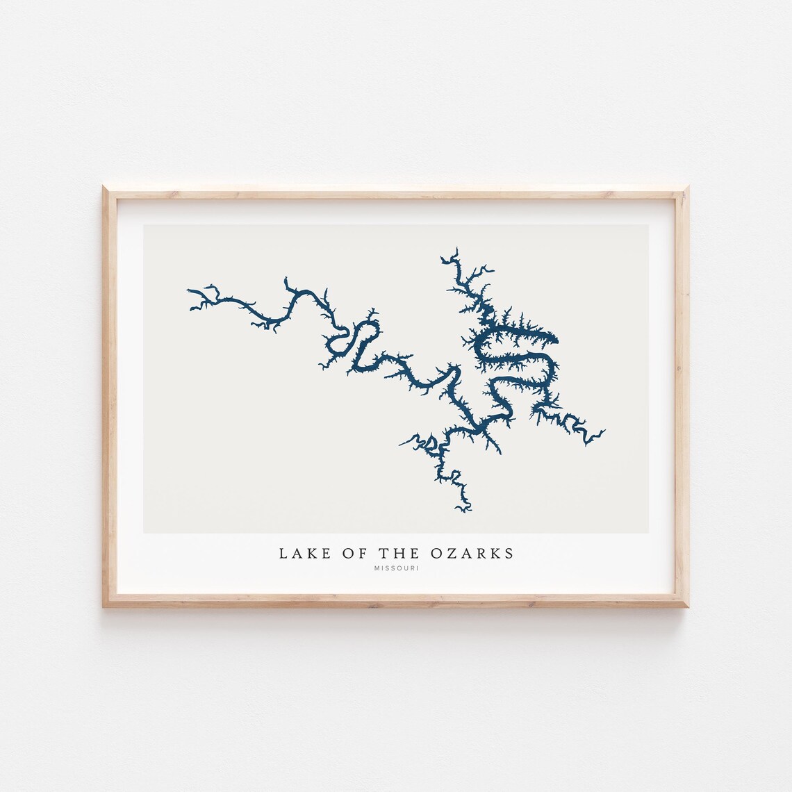 Lake Of The Ozarks Travel Poster, Missouri Map Art