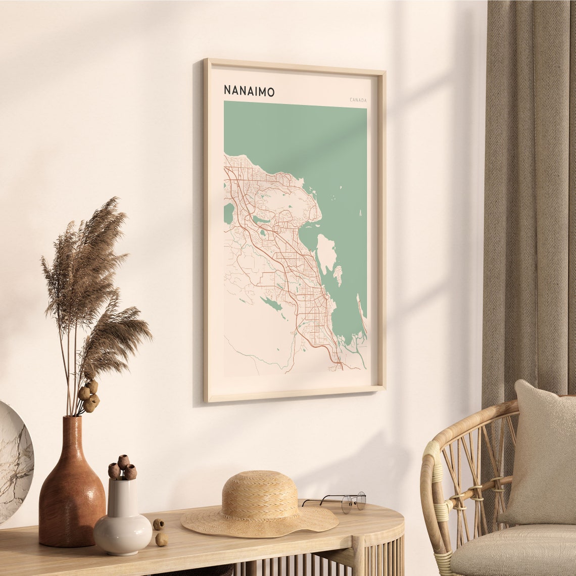 Nanaimo Canada Minimalist City Street Map Art Poster Home Decor - Image 3