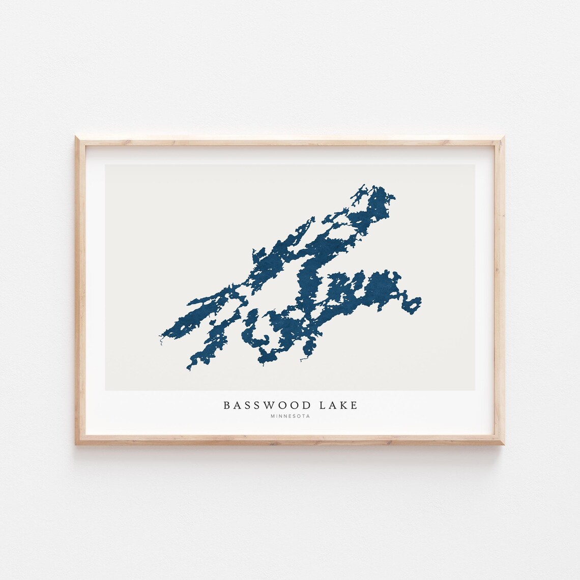 Basswood Lake Map Poster, Minnesota Gift