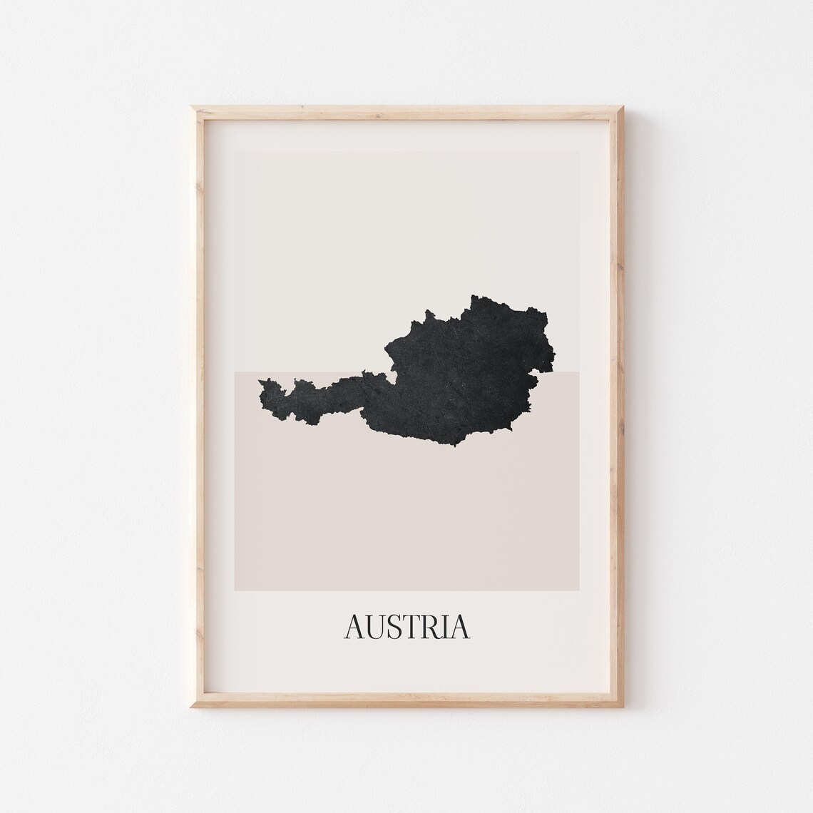 Austria Map Poster Print Minimalist Boho Wall Art Decor For Home Or Gift