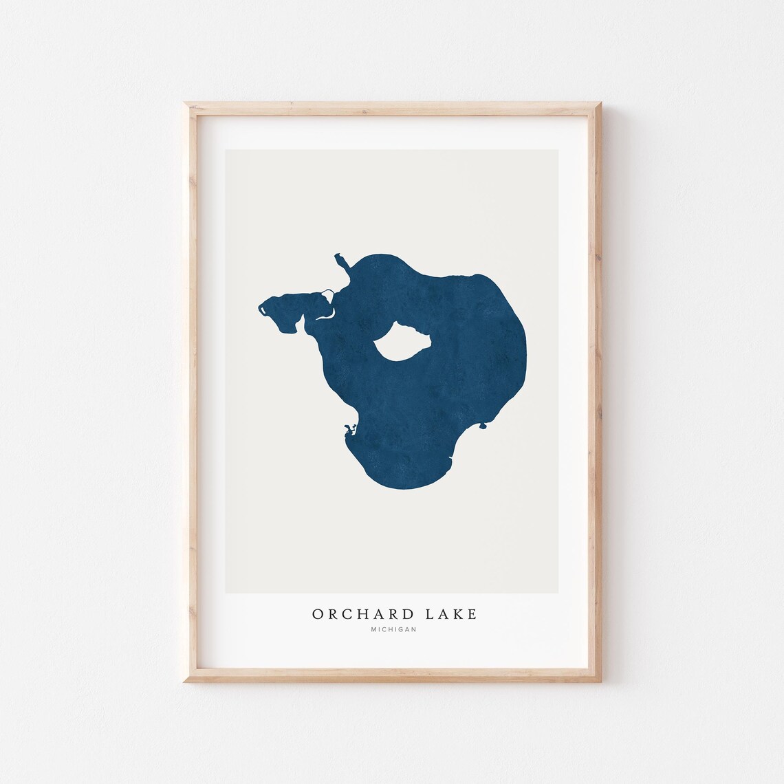Orchard Lake Map Poster, Michigan Wall Art