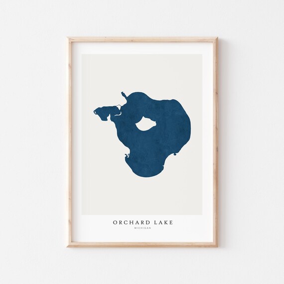 Orchard Lake Map Poster, Michigan Wall Art