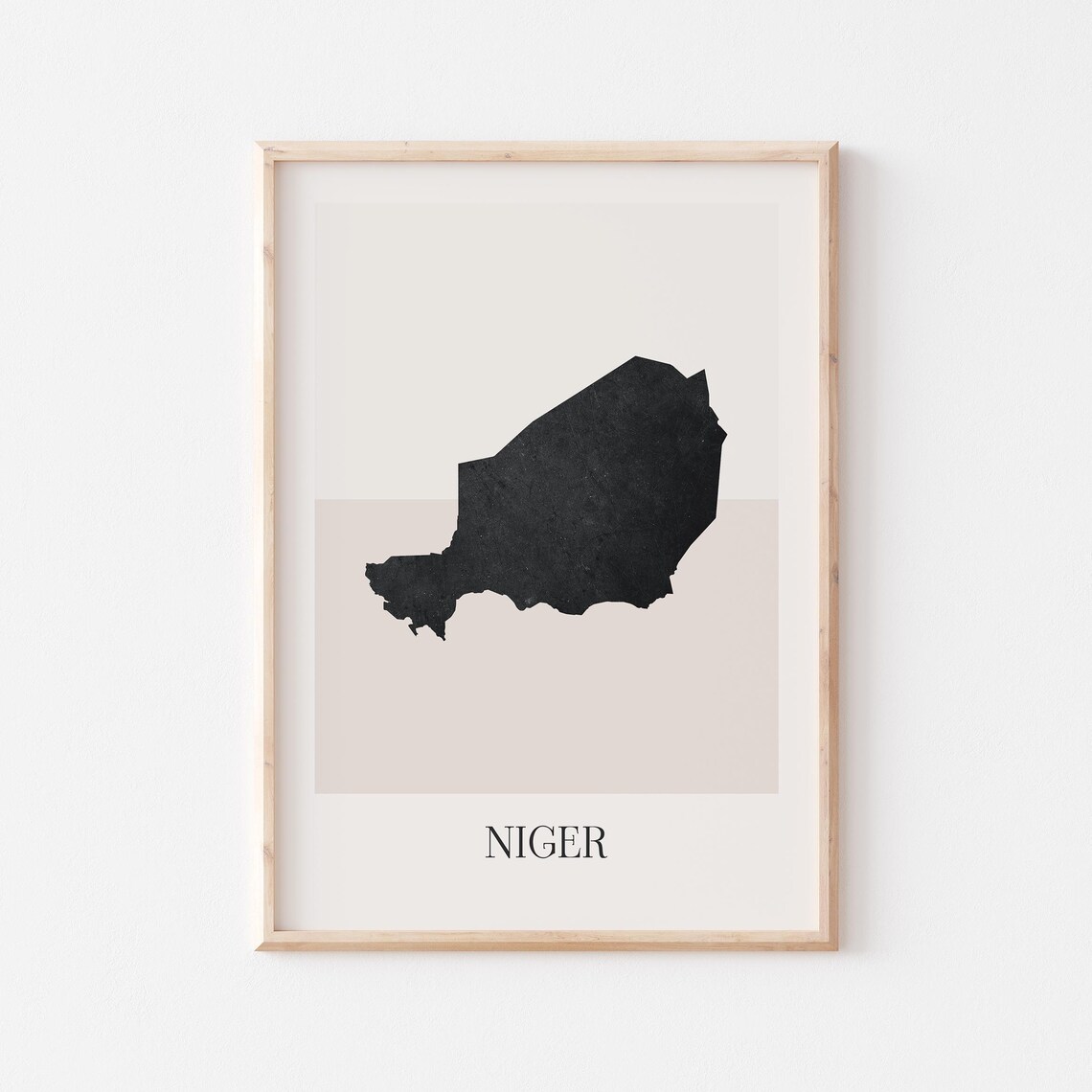 Niger Map Poster Print Minimalist Boho Wall Art Decor For Home Or Gift