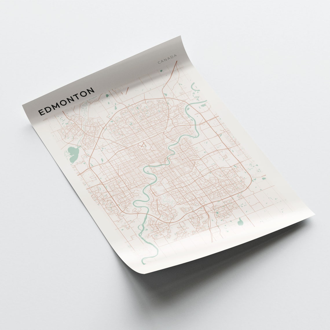 Edmonton Canada Minimalist Street Map City Art Poster Home Decor - Image 2