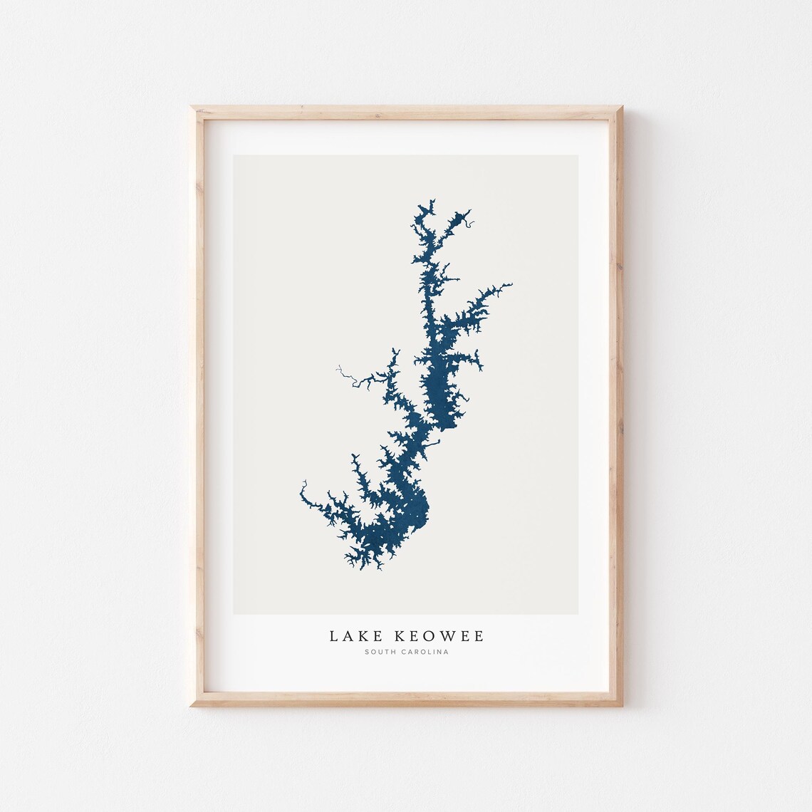 Lake Keowee Print Poster Art Wall Map House South Carolina