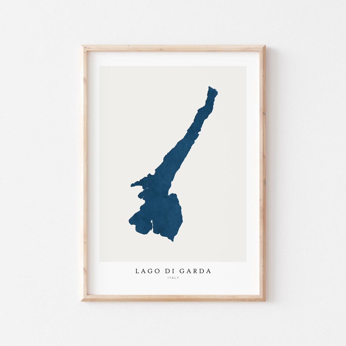 Lago Di Garda Lake Poster, Italy Map Art Print
