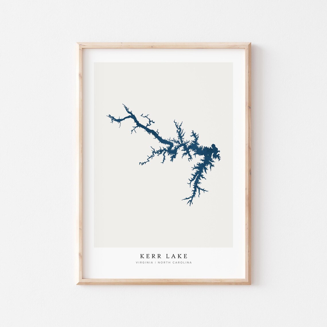 Kerr Lake Print Poster Art Wall Map House Gift North Carolina