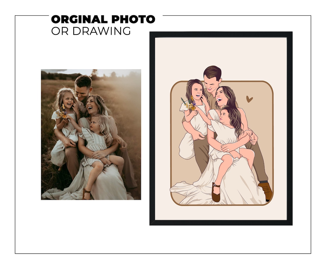 Faceless Custom Portrait Art Print, Personalized - Image 6
