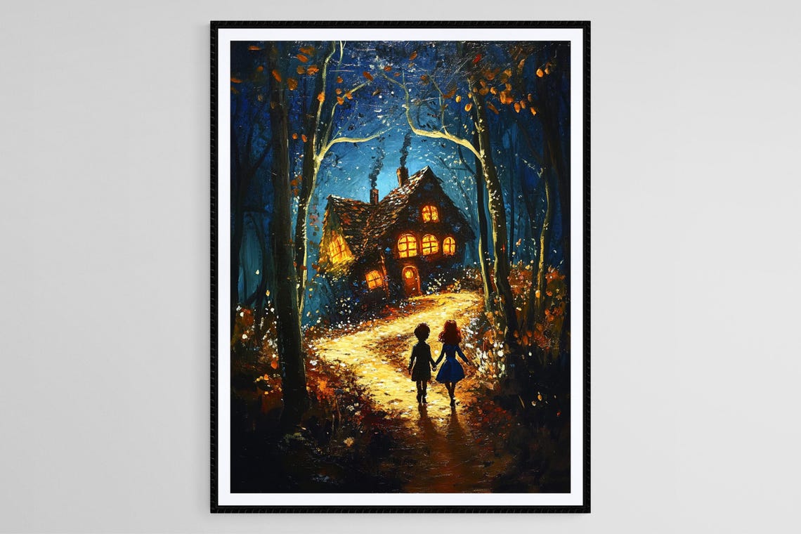 Hansel And Gretel Candy House Art Print