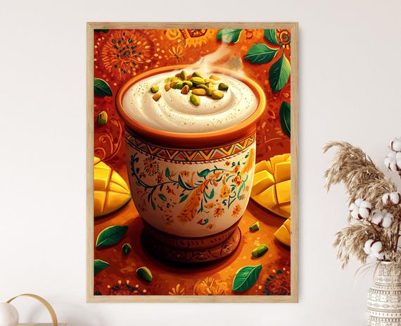 Lassi Art Print Kulhad Illustration Indian Beverage Wall Art