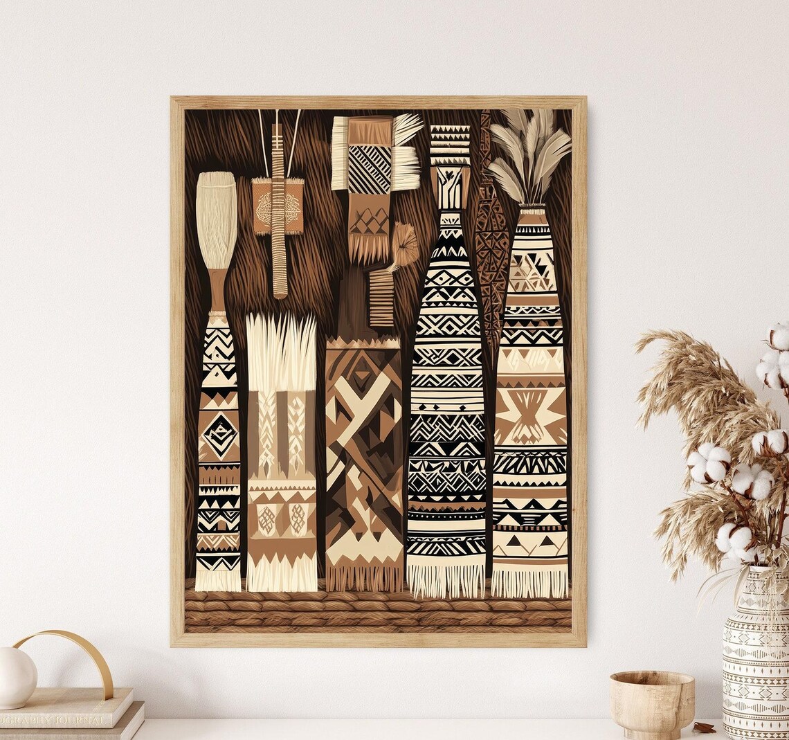 Polynesian Tapa, Traditional Cultural Decor Poster