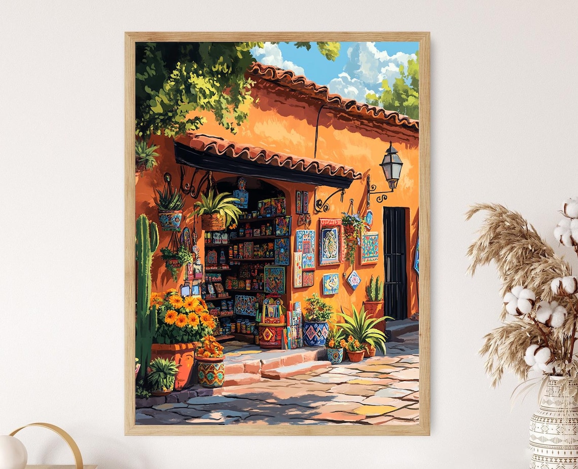Milagros Y Ceramica, Mexican Craft Stall Poster