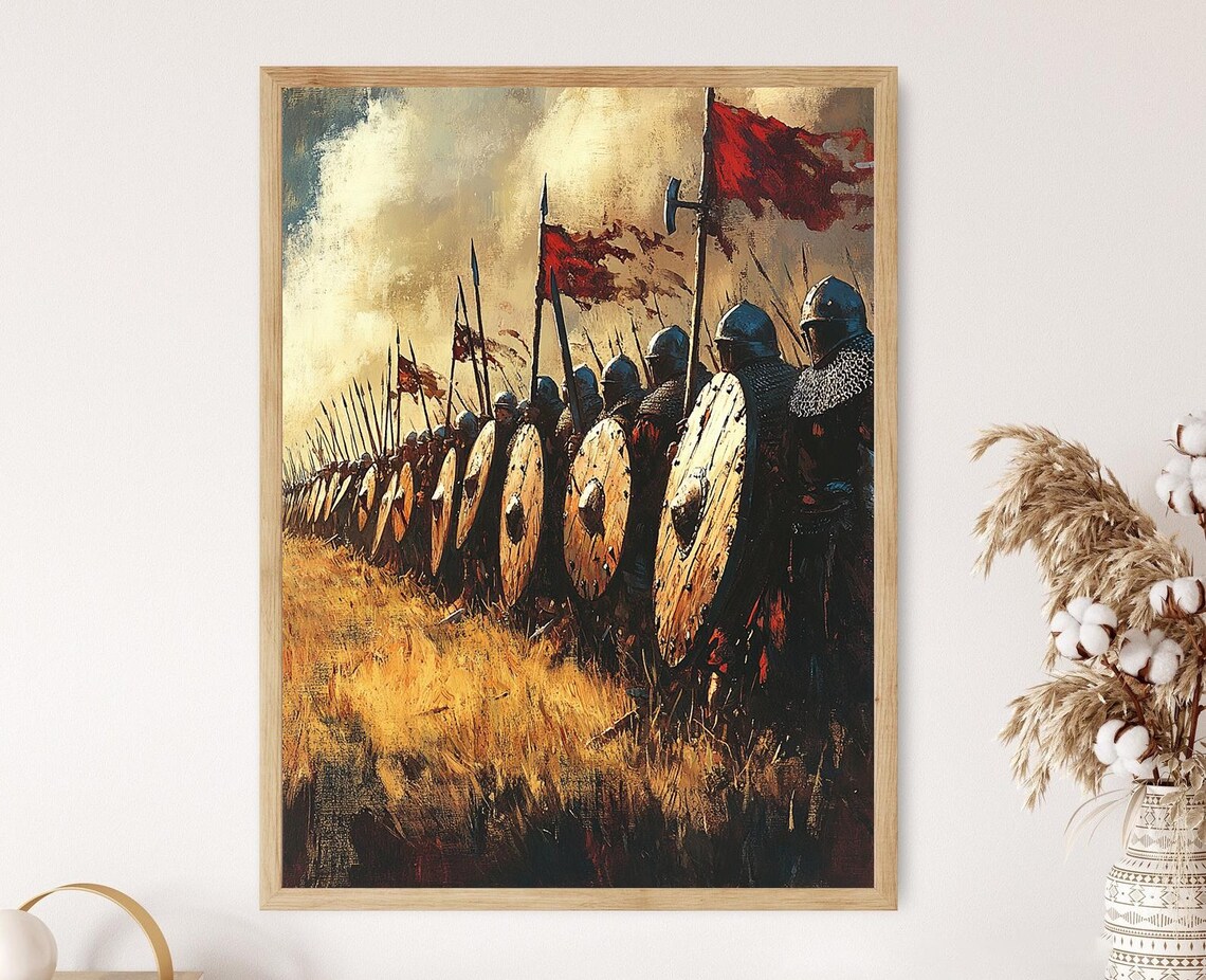 Battle Of Hastings 1066 Historical War Art Print