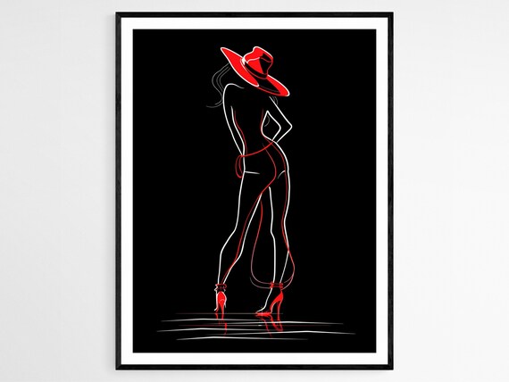 Vector Line Art Print Minimalist Modern Decor Wall Art For Home Styling Unique Housewarming Gift