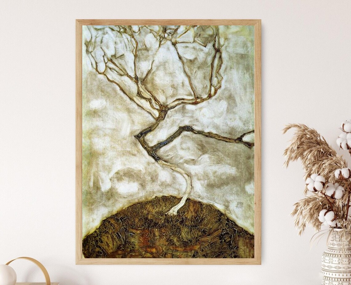 A Tree In Late Autumn, Egon Schiele Art Print