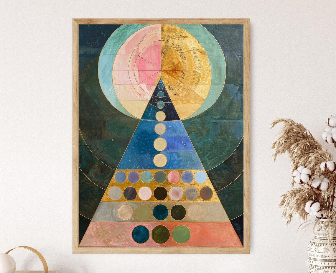 Hilma Af Klint-Inspired Contemporary Geometric Art Print