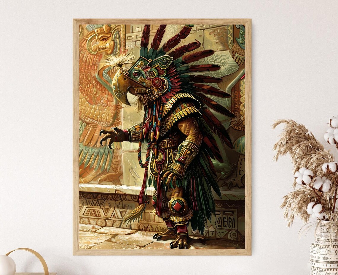 Aztec Empire, Historical Tapestry Art Print