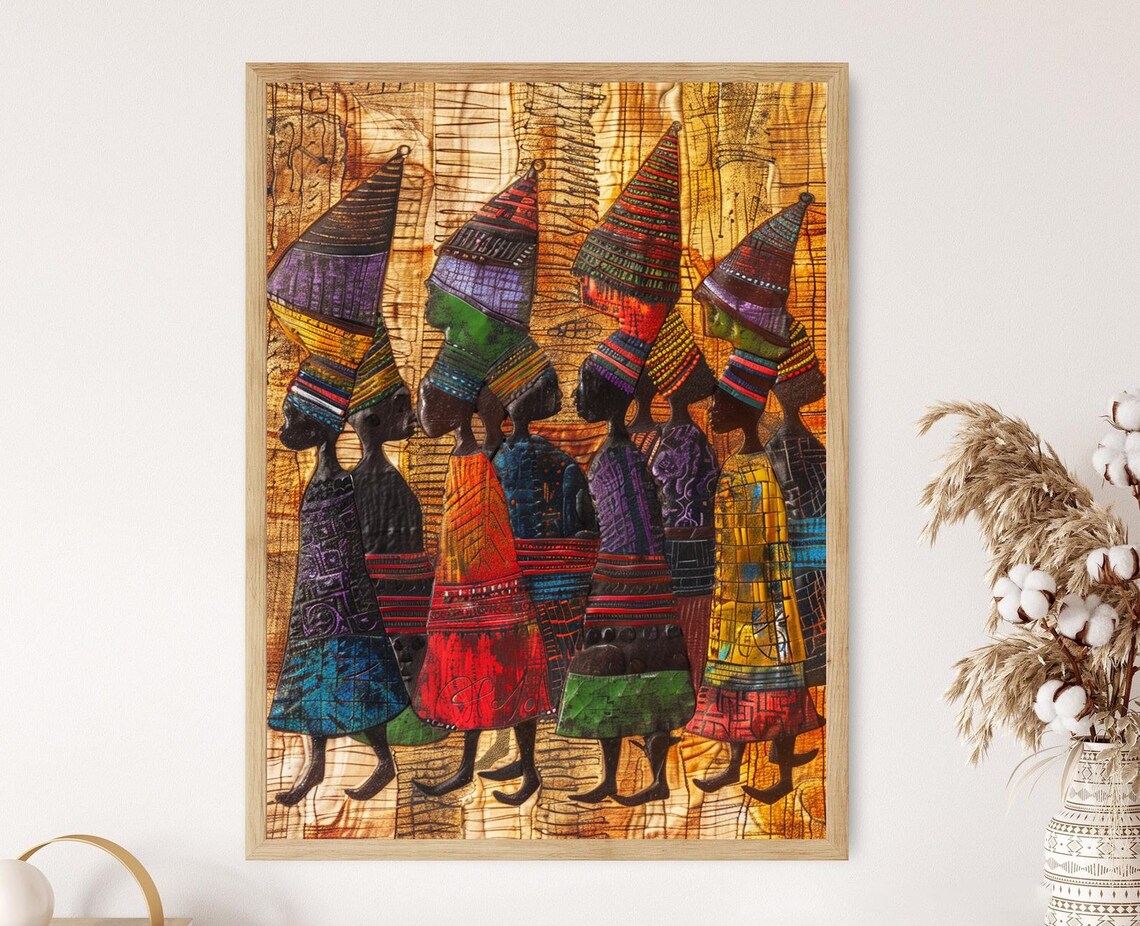 Benin Art Print Traditional African Wall Art Elegant Home Decoration Thoughtful Gift